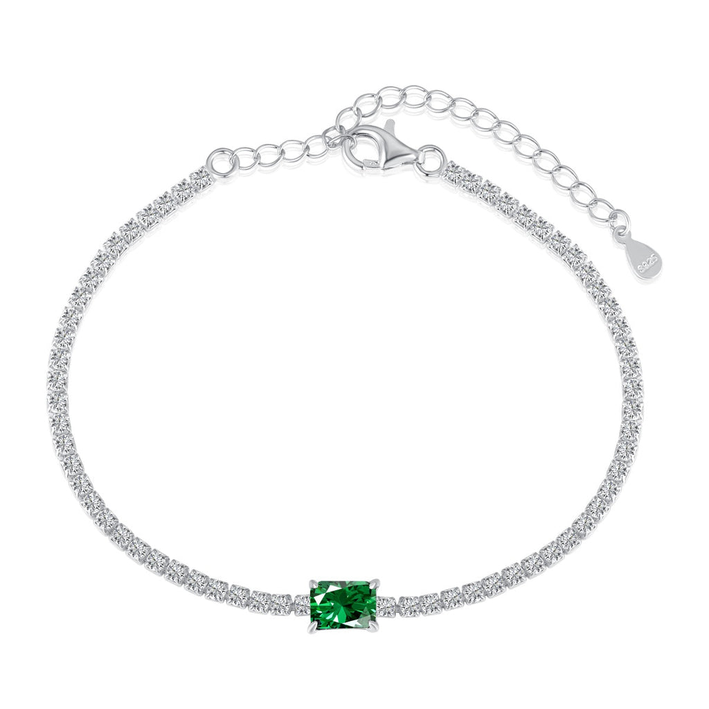 [Goodv] Bracelet de banquet unique en émeraude taillée de 1,0 carat