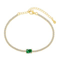 [Goodv] Bracelet de banquet unique en émeraude taillée de 1,0 carat