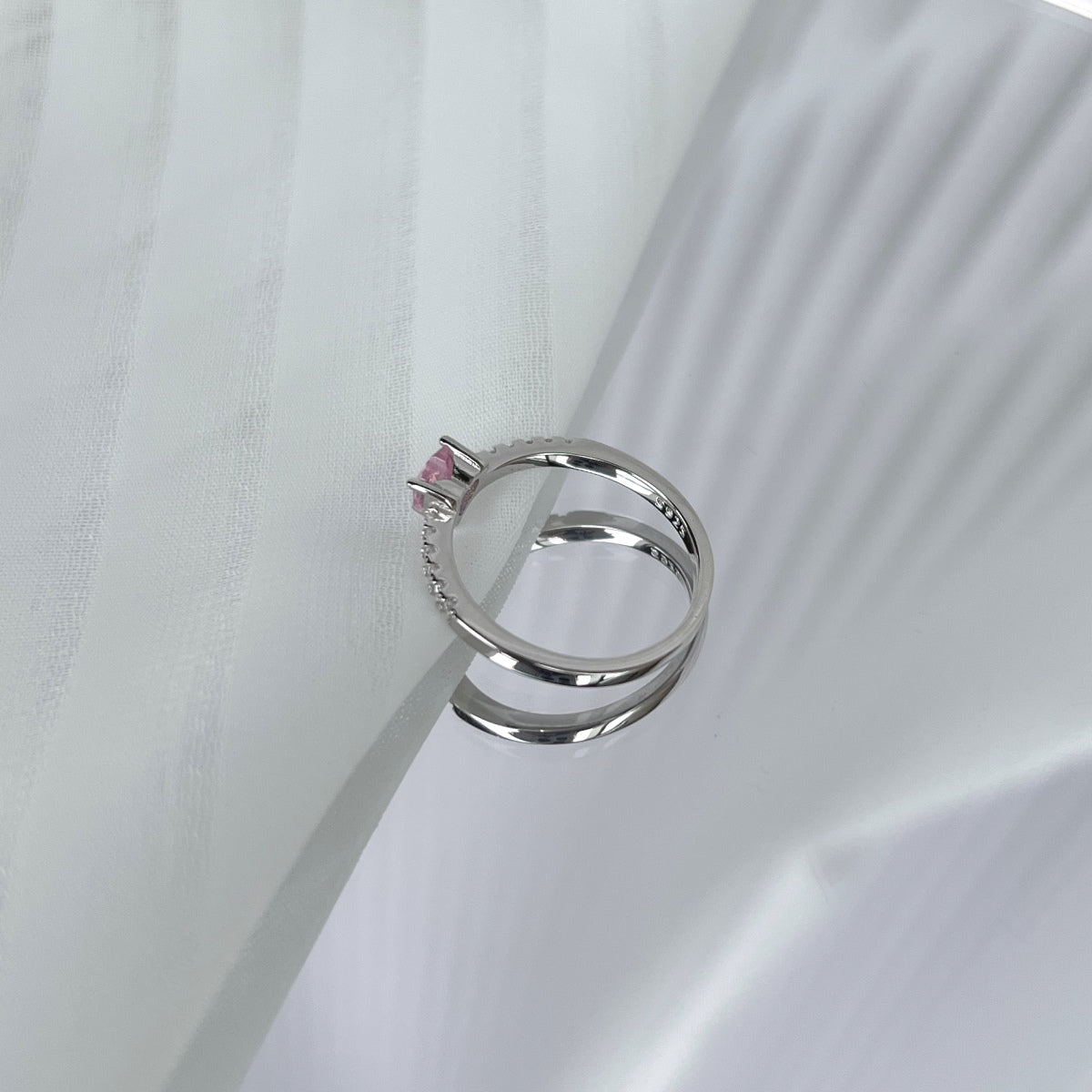[Goodv] Bague d'amoureux charmante en forme de cœur de 0,5 carat CaratEternity