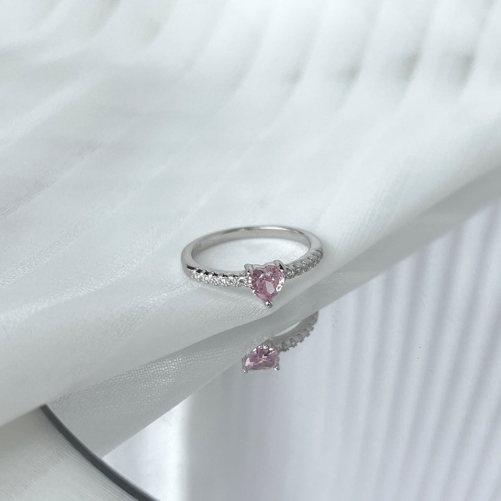 [Goodv] Bague d'amoureux charmante en forme de cœur de 0,5 carat CaratEternity