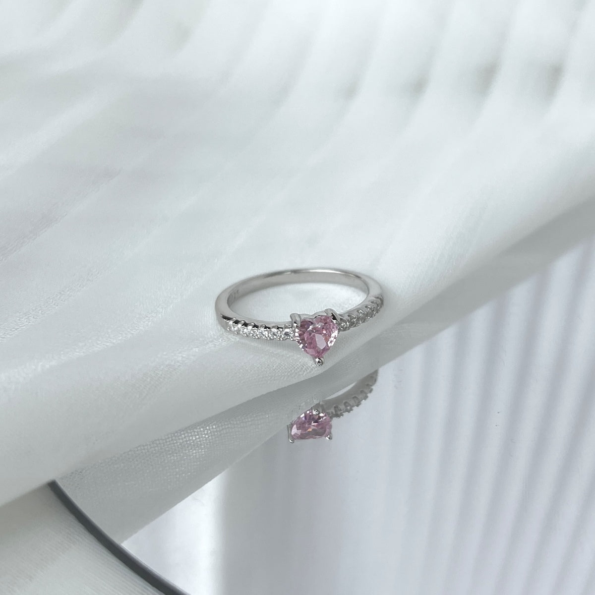 [Goodv] Bague d'amoureux charmante en forme de cœur de 0,5 carat CaratEternity