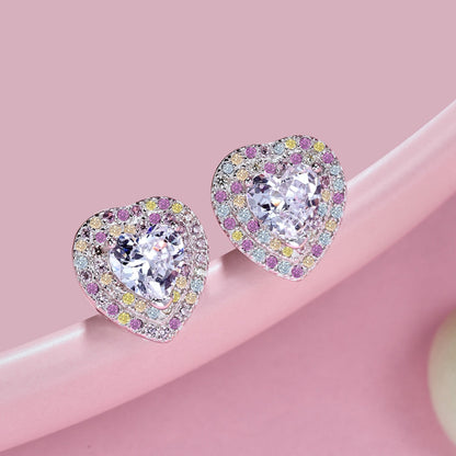 [Goodv]Dazzling Heart Shape Lover Earrings