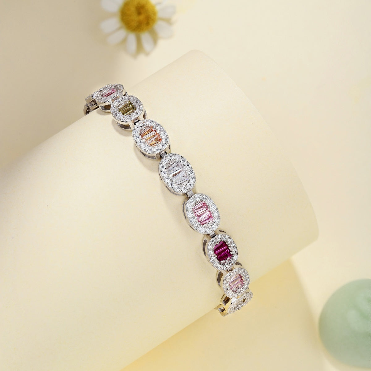 [Goodv] Bracelet quotidien exquis et orné d'émeraude taillée