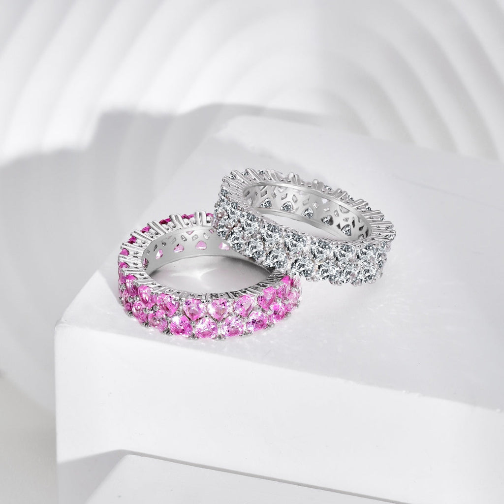[Goodv]Sparkling Full Heart Ring