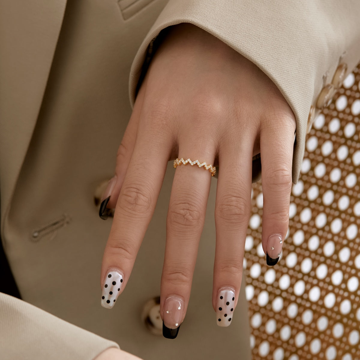 [Goodv] Bague quotidienne en forme de vague délicate et enchanteresse