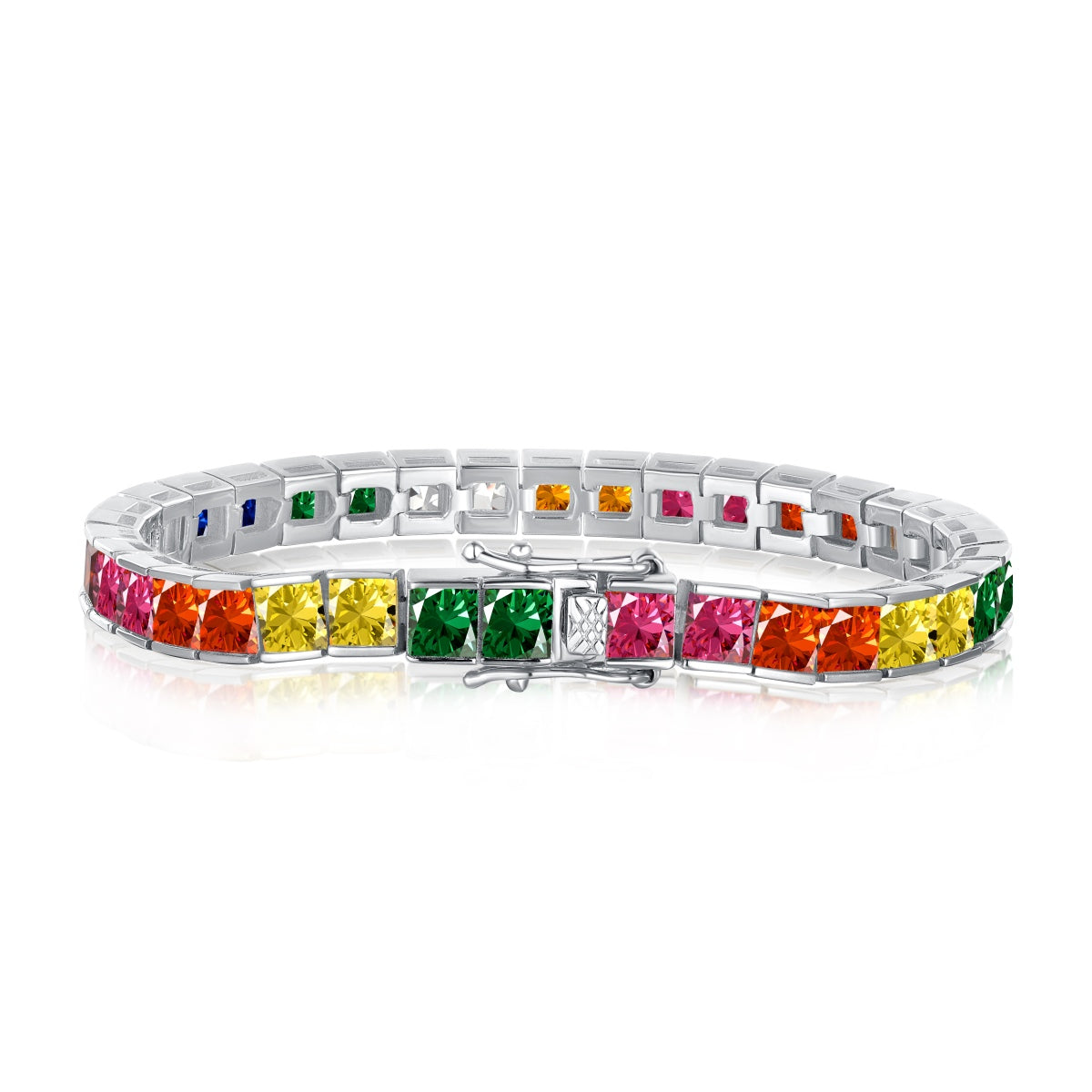[Goodv]Bracelet de tennis taille princesse aux couleurs éclatantes