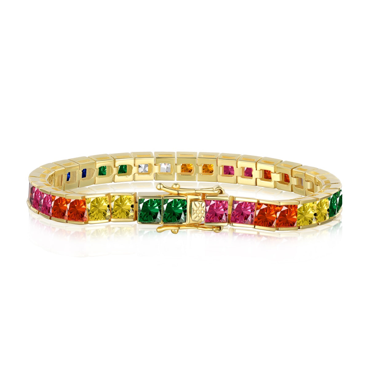 [Goodv]Bracelet de tennis taille princesse aux couleurs éclatantes