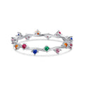 [Goodv]Radiant Colorful Round Cut Daily Ring