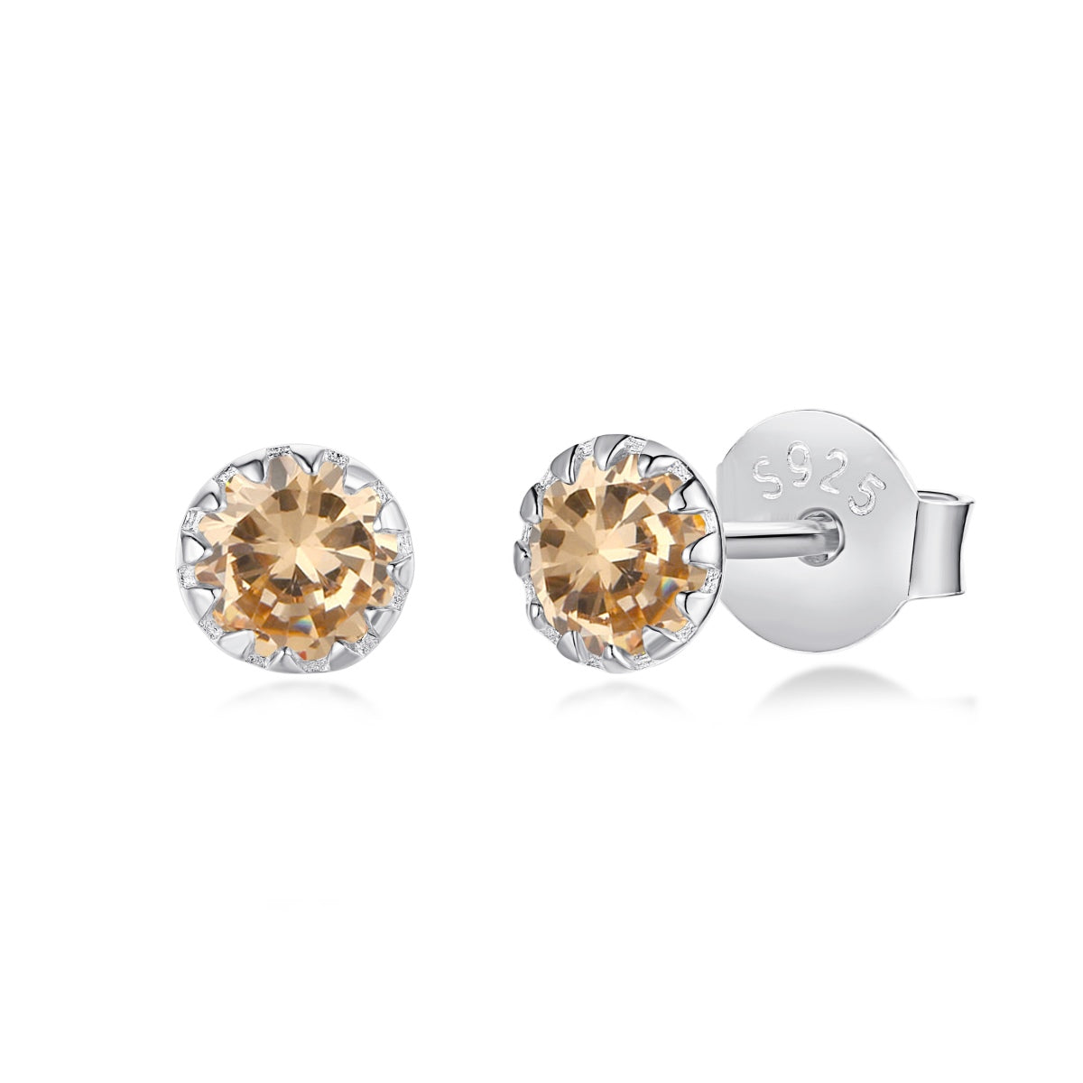 [Goodv]Sparkling Colorful Round Shape Earrings