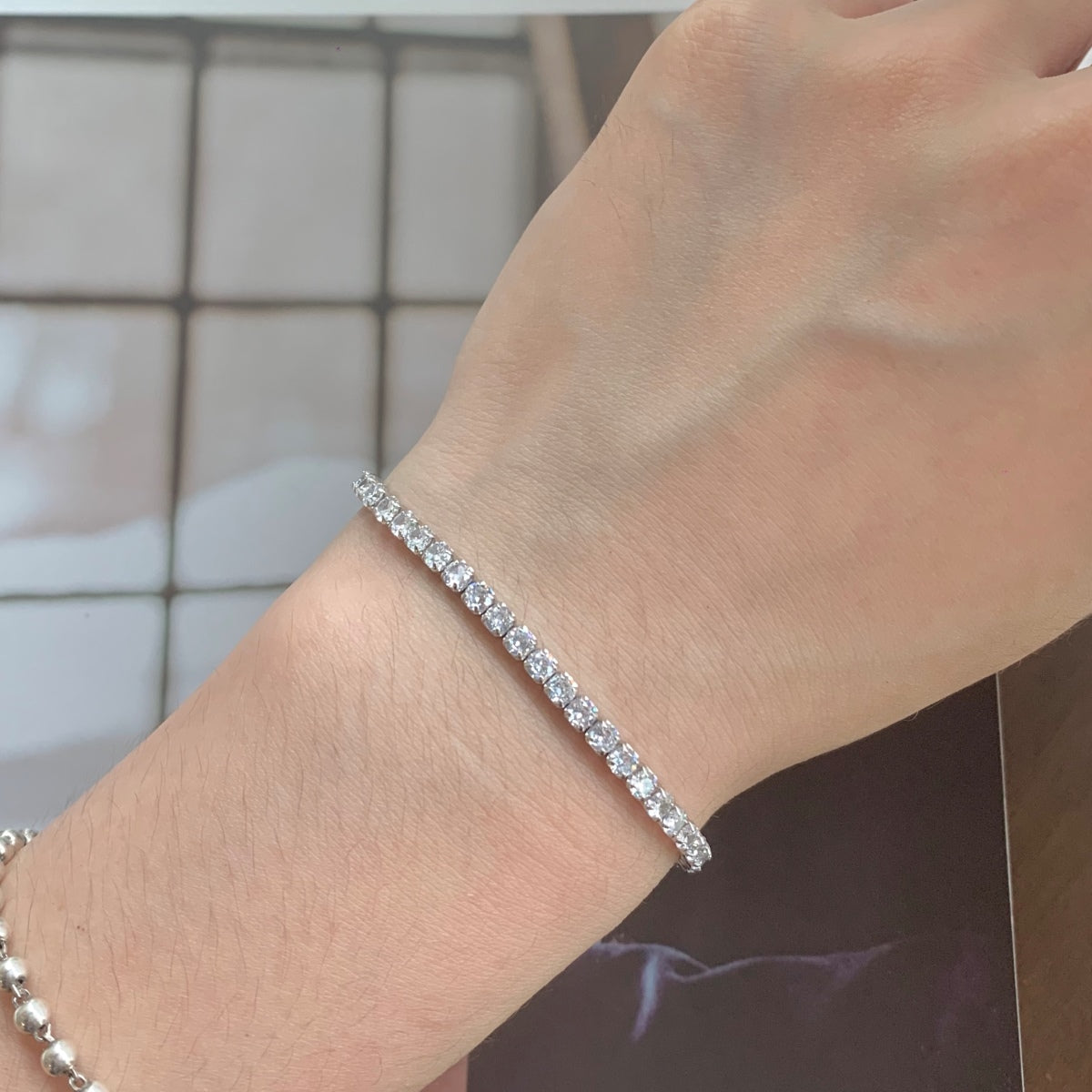 [Goodv]Sparkling Round Cut Daily Bracelet