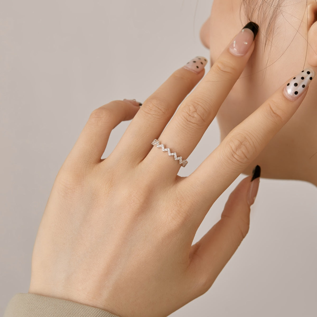 [Goodv] Bague quotidienne en forme de vague délicate et enchanteresse