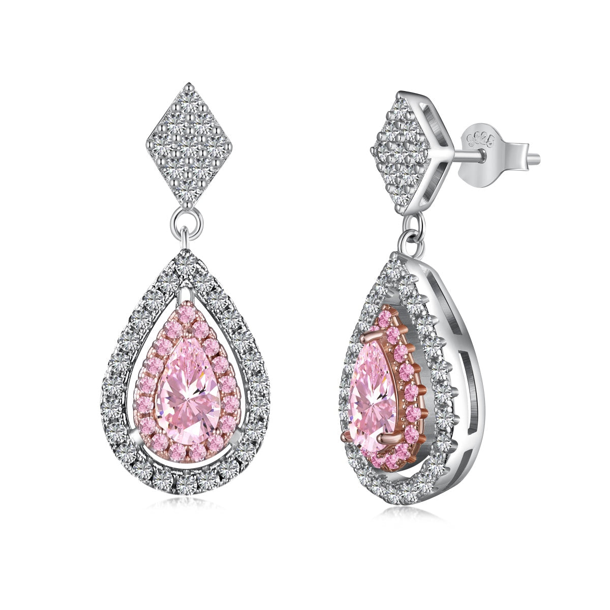 [Goodv]Ornate Delicate Water Drop Shape Banquet Earrings