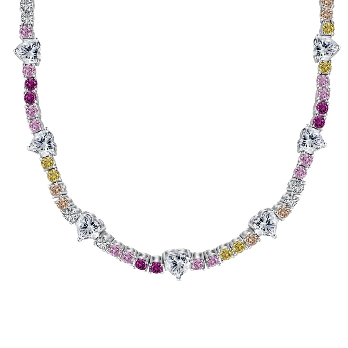 [Goodv]Delicate Colorful Rainbow Tennis Chain
