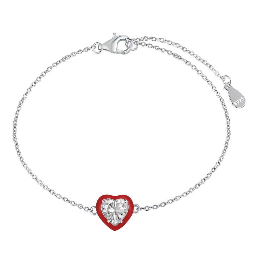 [Goodv]Bracelet d'amoureux romantique et étincelant en forme de cœur