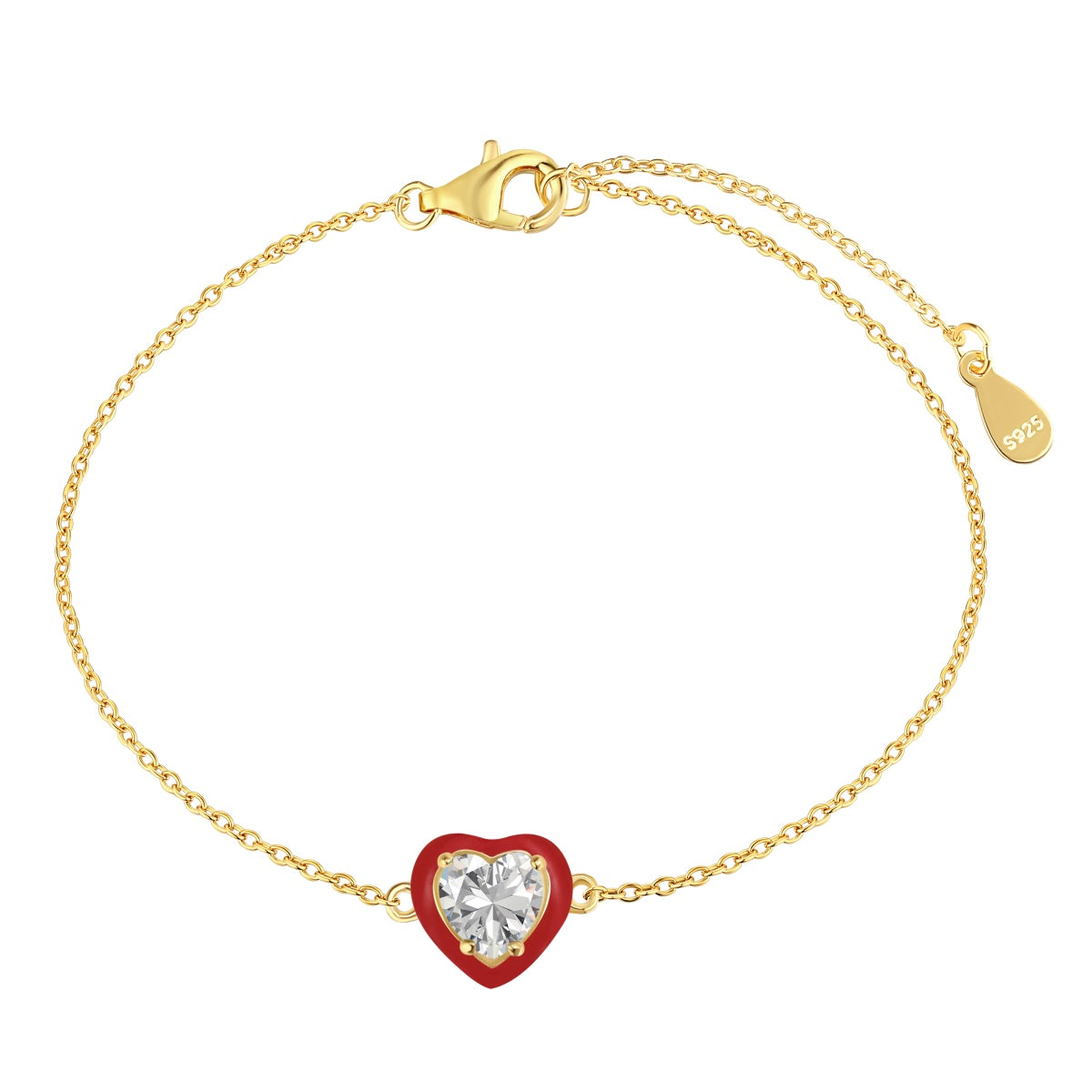 [Goodv]Bracelet d'amoureux romantique et étincelant en forme de cœur