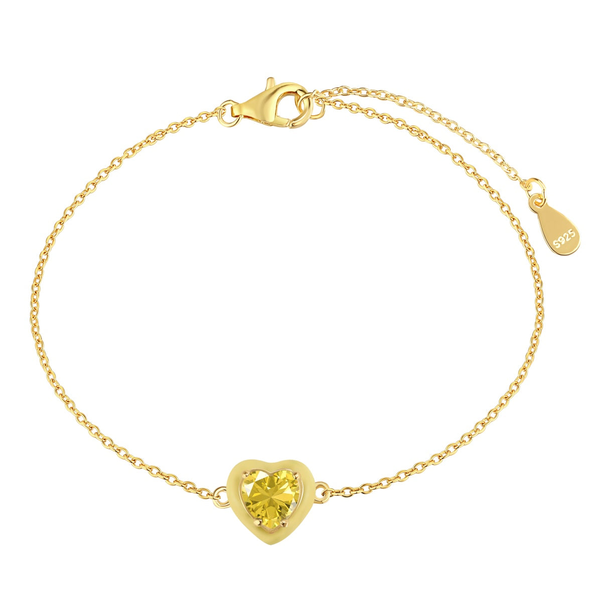 [Goodv]Bracelet d'amoureux romantique et étincelant en forme de cœur