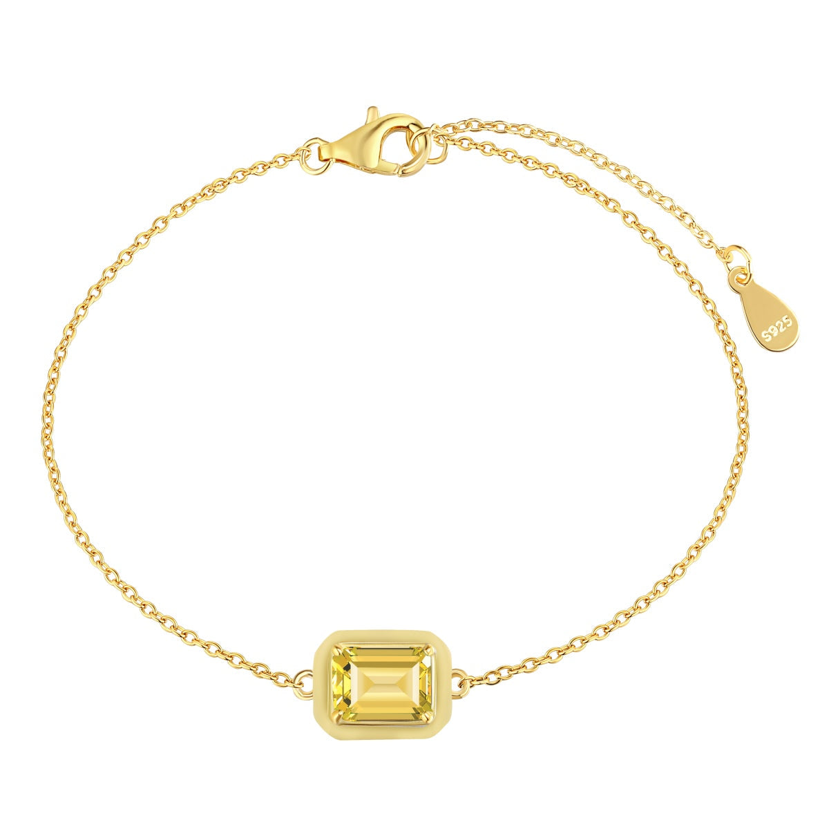 [Goodv] Bracelet quotidien émeraude colorée scintillante de 2,0 carats