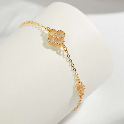 [Goodv]Delicate Four Leaf Clover Bracelet