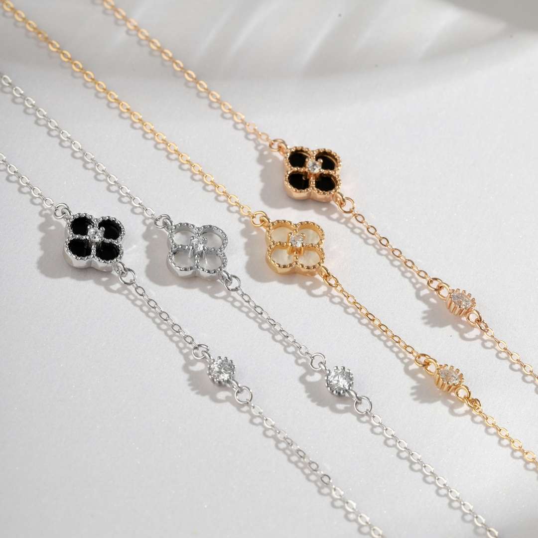 [Goodv]Delicate Four Leaf Clover Bracelet