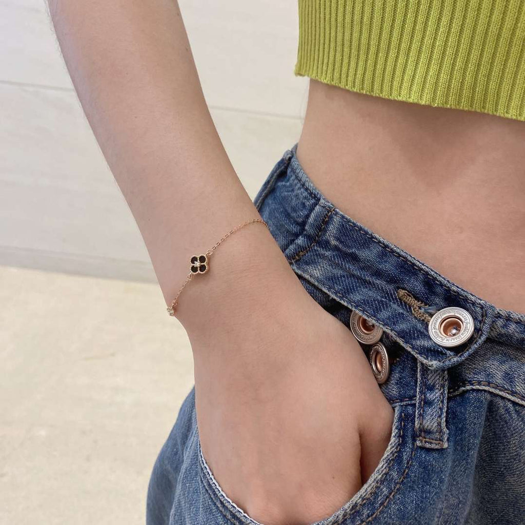 [Goodv]Delicate Four Leaf Clover Bracelet