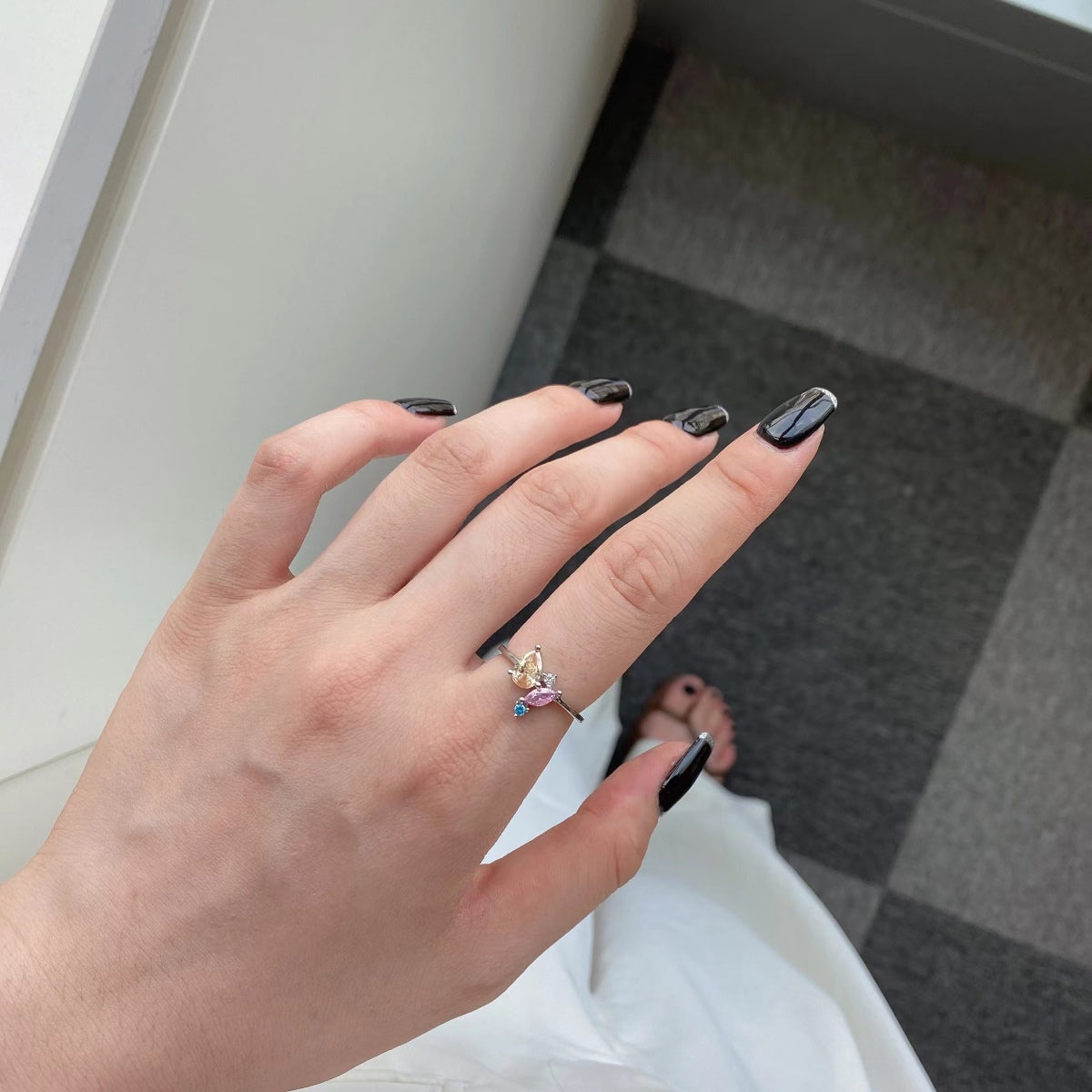 [Goodv]Radiant Colorful Multi Cut Daily Ring