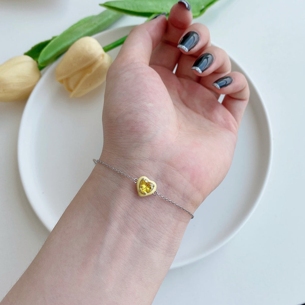 [Goodv]Bracelet d'amoureux romantique et étincelant en forme de cœur