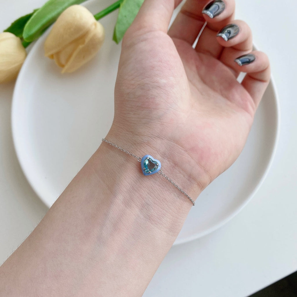 [Goodv]Bracelet d'amoureux romantique et étincelant en forme de cœur