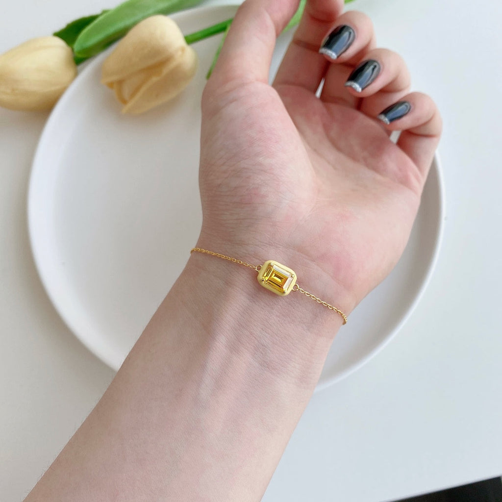 [Goodv] Bracelet quotidien émeraude colorée scintillante de 2,0 carats