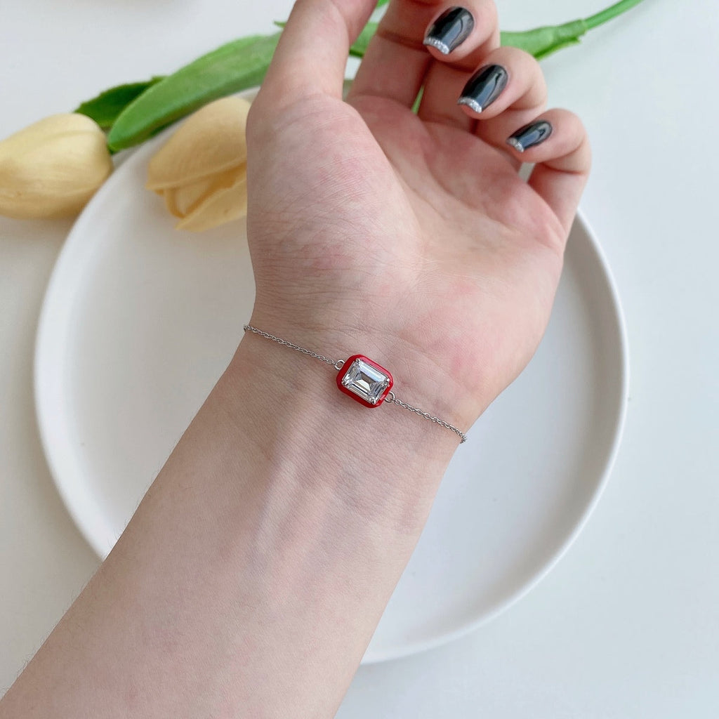 [Goodv] Bracelet quotidien émeraude colorée scintillante de 2,0 carats