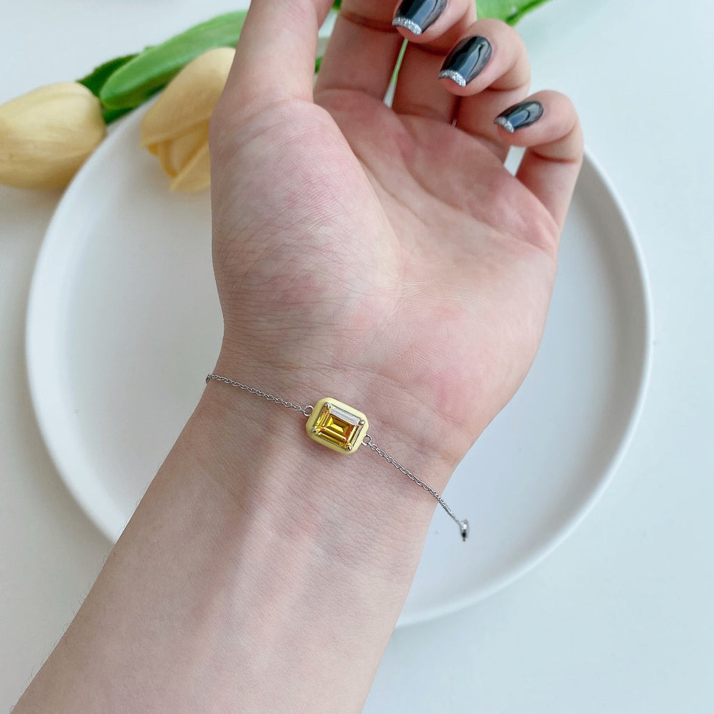 [Goodv] Bracelet quotidien émeraude colorée scintillante de 2,0 carats
