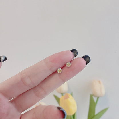 [Goodv]Sparkling Colorful Round Shape Earrings