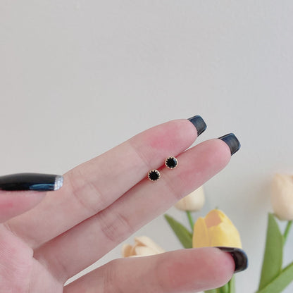 [Goodv]Sparkling Colorful Round Shape Earrings