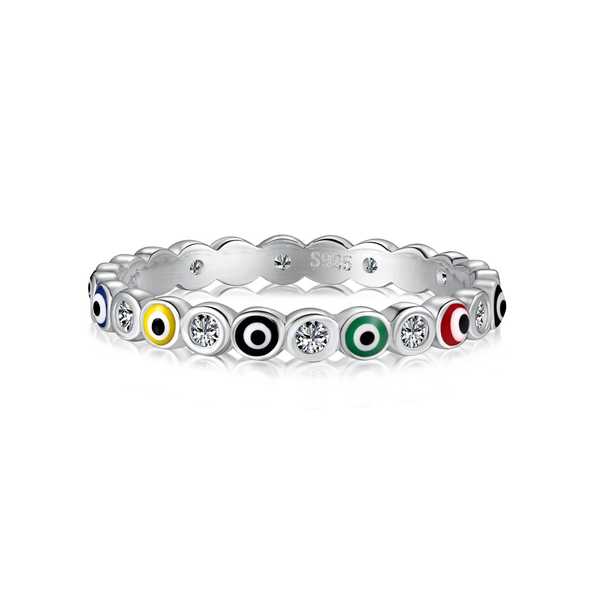 [Goodv]Sparkling Vibrant Round Shape Daily Ring