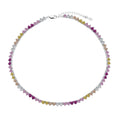 [Goodv]Sparkling Colorful Full Heart Tennis Necklace