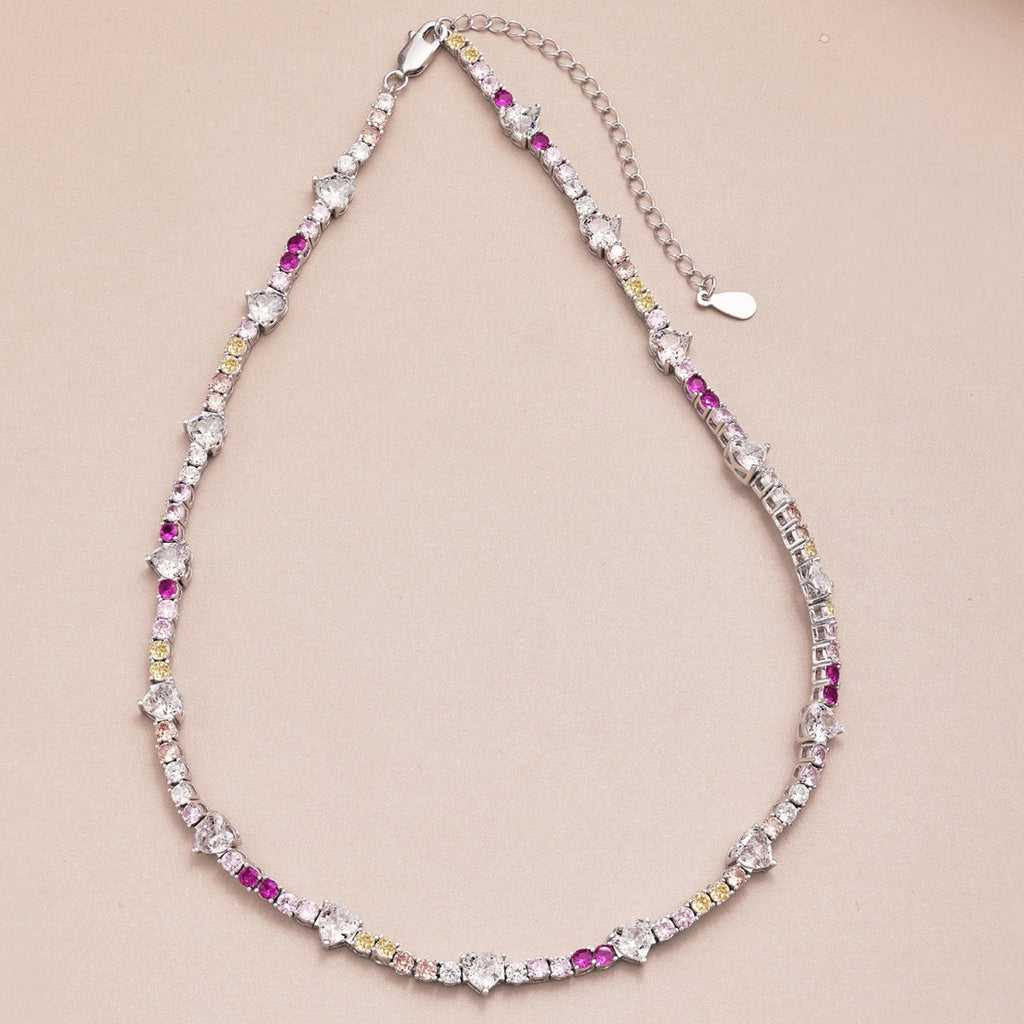 [Goodv]Delicate Colorful Rainbow Tennis Chain