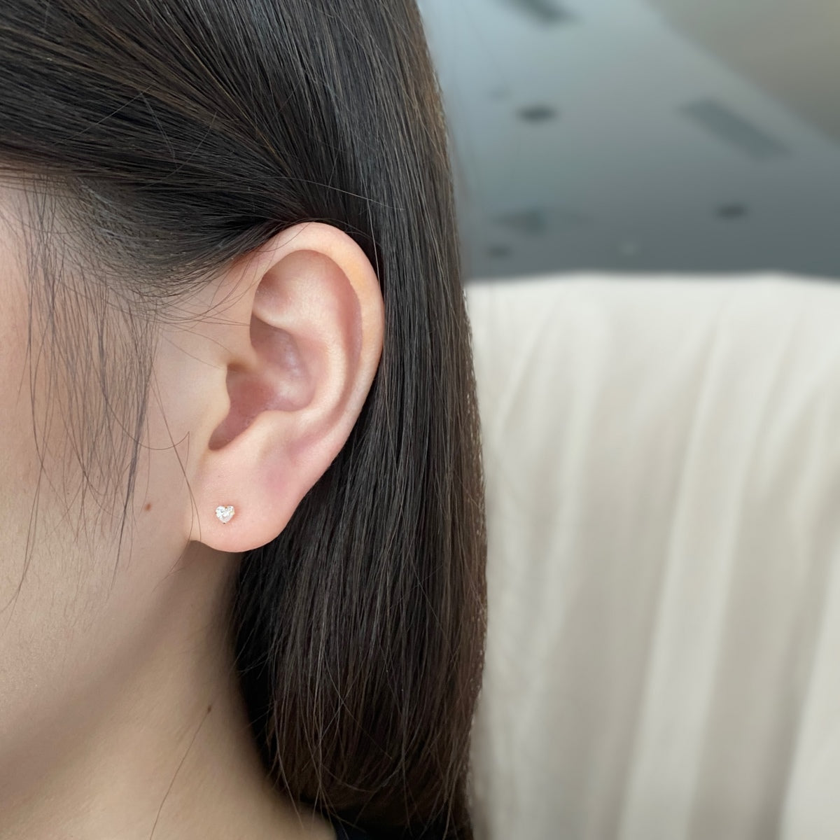 [Goodv]Boucles d'oreilles simples en forme de cœur scintillant