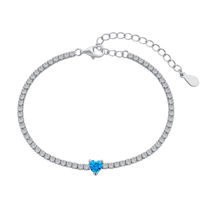 [Goodv]0.5 Carat Elegant Romantic Heart Shape Lover Bracelet