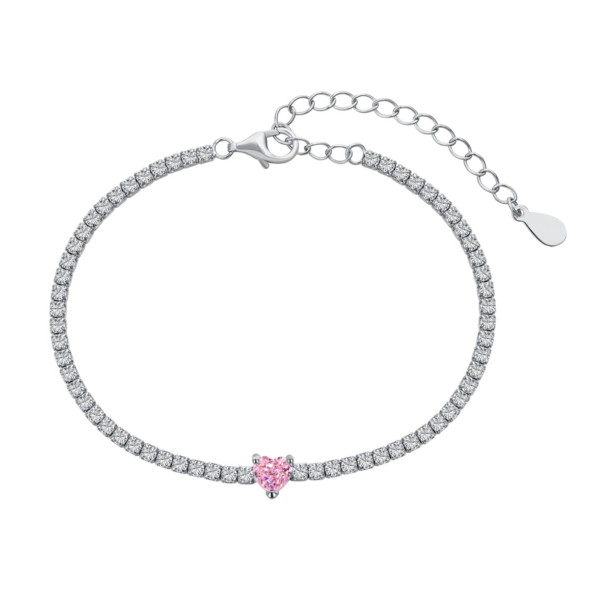 [Goodv] Bracelet d'amoureux élégant et romantique en forme de cœur de 0,5 carat