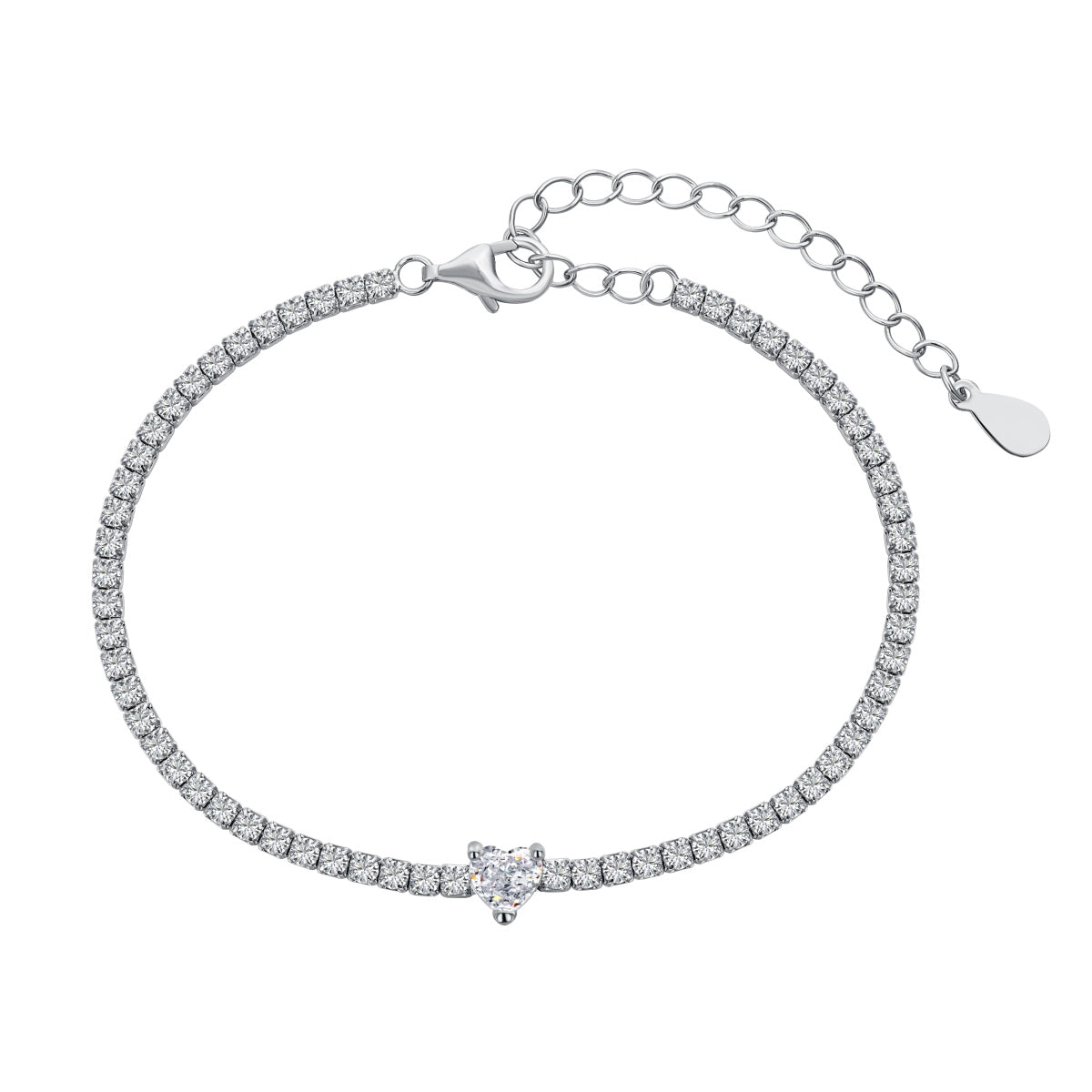 [Goodv] Bracelet d'amoureux élégant et romantique en forme de cœur de 0,5 carat