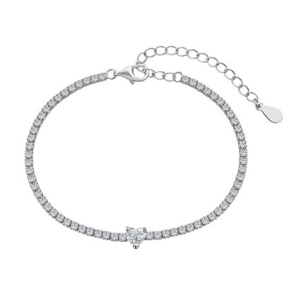 [Goodv]0.5 Carat Elegant Romantic Heart Shape Lover Bracelet