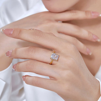 [Goodv]4.0 Carat Ornate Enchanting Radiand Cut Banquet Ring