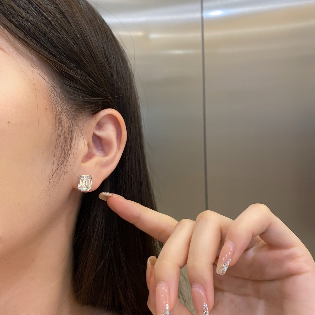 [Goodv]Boucles d'oreilles éblouissantes de forme carrée