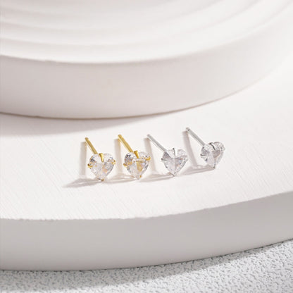 [Goodv]Sparkling Heart Shaped Simple Earrings