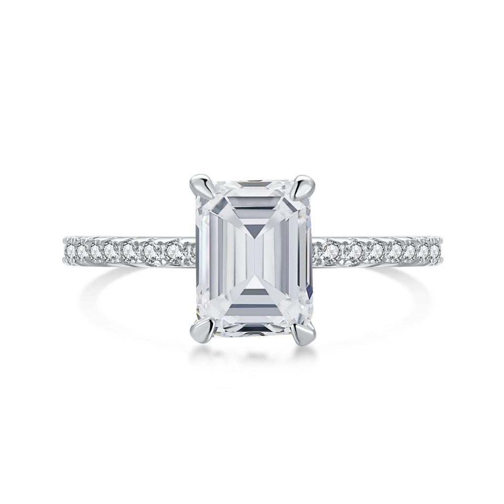 [Goodv] Bague de fête scintillante et ornée de 2,0 carats à coupe radiante