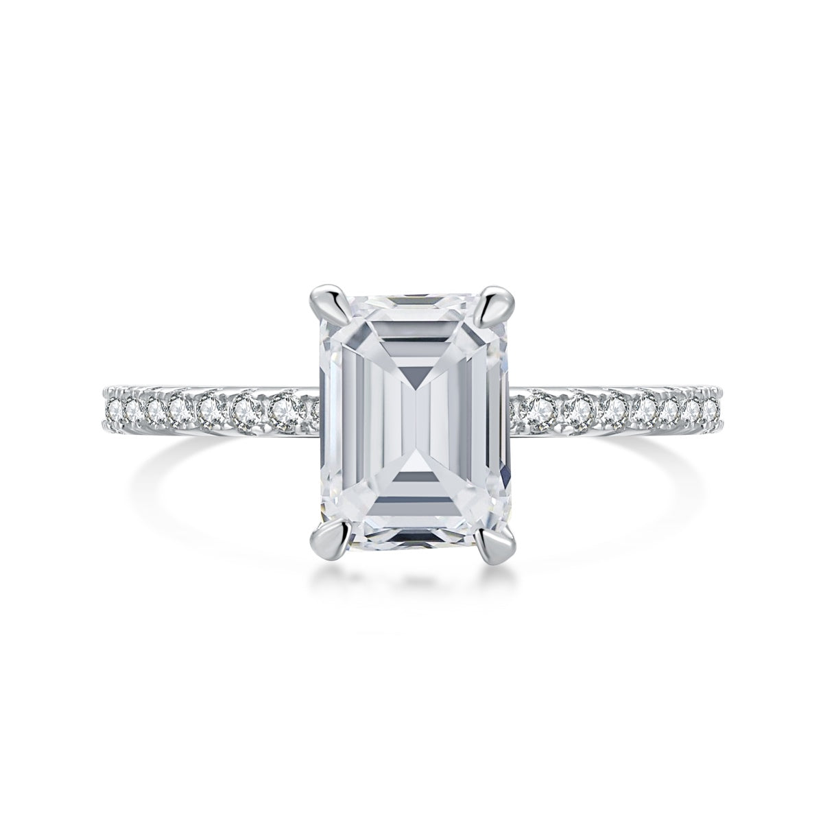 [Goodv] Bague de fête scintillante et ornée de 2,0 carats à coupe radiante