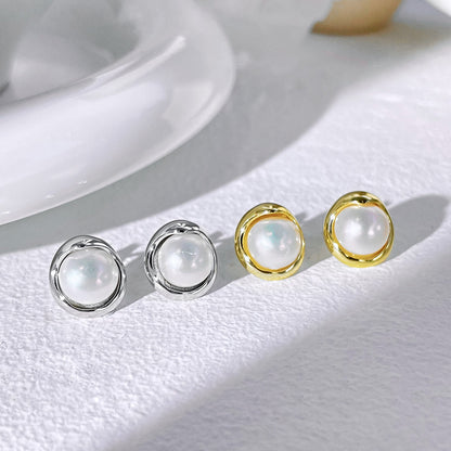 [Goodv]Dainty Bread Pearl Earrings
