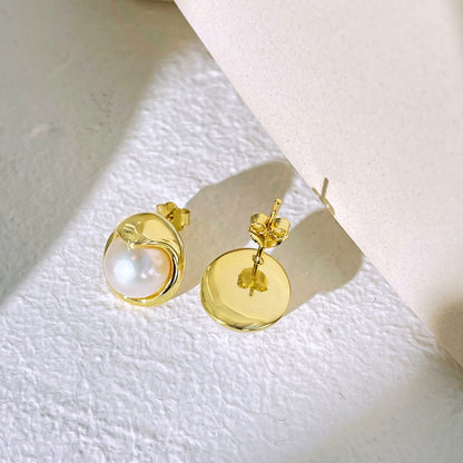 [Goodv]Dainty Bread Pearl Earrings