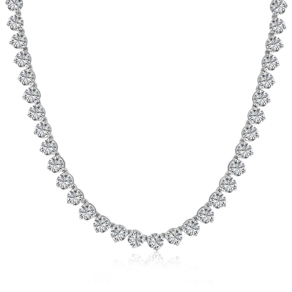 [Goodv]Ornate Heart Cut Tennis Necklace