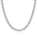 [Goodv]Ornate Heart Cut Tennis Necklace