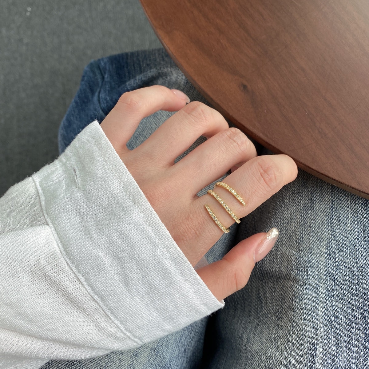 [Goodv]Unique Vibrant Entangle Daily Ring